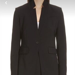 New with tags. Veronica Beard Rae Dickie One Button Blazer. Color black.